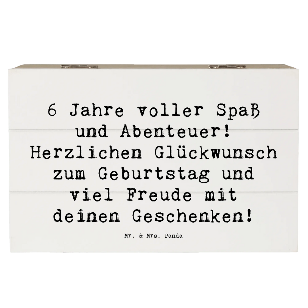 Holzkiste Spruch 6. Geburtstag Freude Truhe, Erinnerungskiste, XXL, Geschenkdose, Dekokiste, Holzkiste, Geschenkbox, Aufbewahrungsbox, Kiste, Schatzkiste, Schatulle, Erinnerungsbox, Geburtstag, Geburtstagsgeschenk, Geschenk
