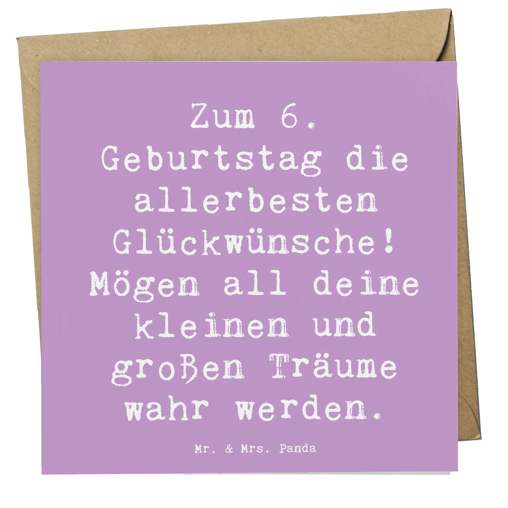 Deluxe Karte Spruch 6. Geburtstag Glückwünsche Karte, Einladungskarte, Hochwertige Klappkarte, Geburtstagskarte, Hochzeitskarte, Glückwunschkarte, Hochwertige Grußkarte, Grußkarte, Klappkarte, Geburtstag, Geburtstagsgeschenk, Geschenk