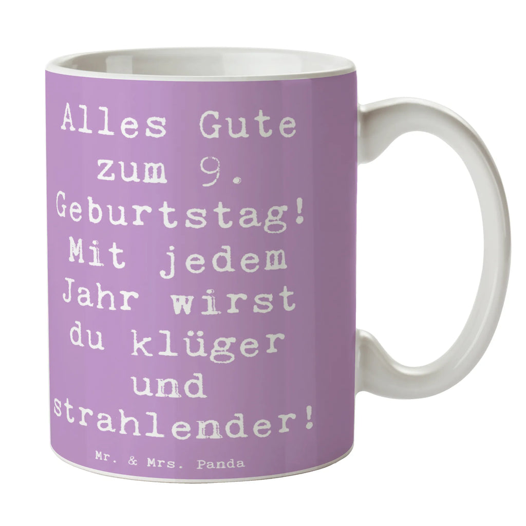 Tasse Spruch 9. Geburtstag Wünsche Bürotasse, Geschenktasse, Porzellantasse, Tasse, Kaffeetasse, Tasse mit Zitaten, Keramiktasse, Tasse mit Motiven, Teetasse, Geburtstag, Geburtstagsgeschenk, Geschenk