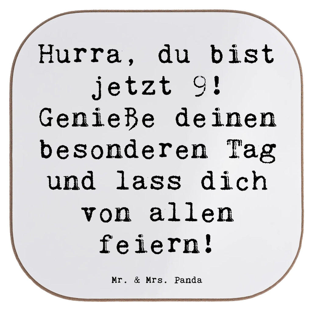 Square coaster Saying Hurra, du bist jetzt 9! Genieße deinen besonderen Tag und lass dich von allen feiern! Getränkeuntersetzer, Korkuntersetzer, Untersetzer für Gläser, Glasuntersetzer, Bierdeckel, Holzuntersetzer, Untersetzer, Untersetzer aus Holz, Untersetzer Gläser, Tassen Untersetzer, Untersetzer Design, Untersetzer Holz, Geburtstag, Geburtstagsgeschenk, Geschenk