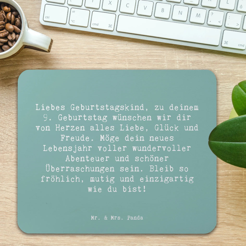 Mauspad Spruch 9. Geburtstag Glück Mousepad, PC Zubehör, Mauspad, Einzigartiges Mauspad, Designer Mauspad, Mauspad Büro, Büroausstattung, Computer zubehör, Mausunterlage, Arbeitszimmer, Geburtstag, Geburtstagsgeschenk, Geschenk