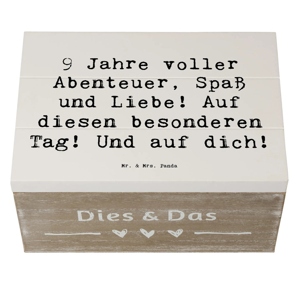 Holzkiste Spruch 9. Geburtstag Abenteuer Kiste, Truhe, Erinnerungskiste, Erinnerungsbox, Schatulle, Dekokiste, Holzkiste, Geschenkbox, XXL, Aufbewahrungsbox, Schatzkiste, Geschenkdose, Geburtstag, Geburtstagsgeschenk, Geschenk