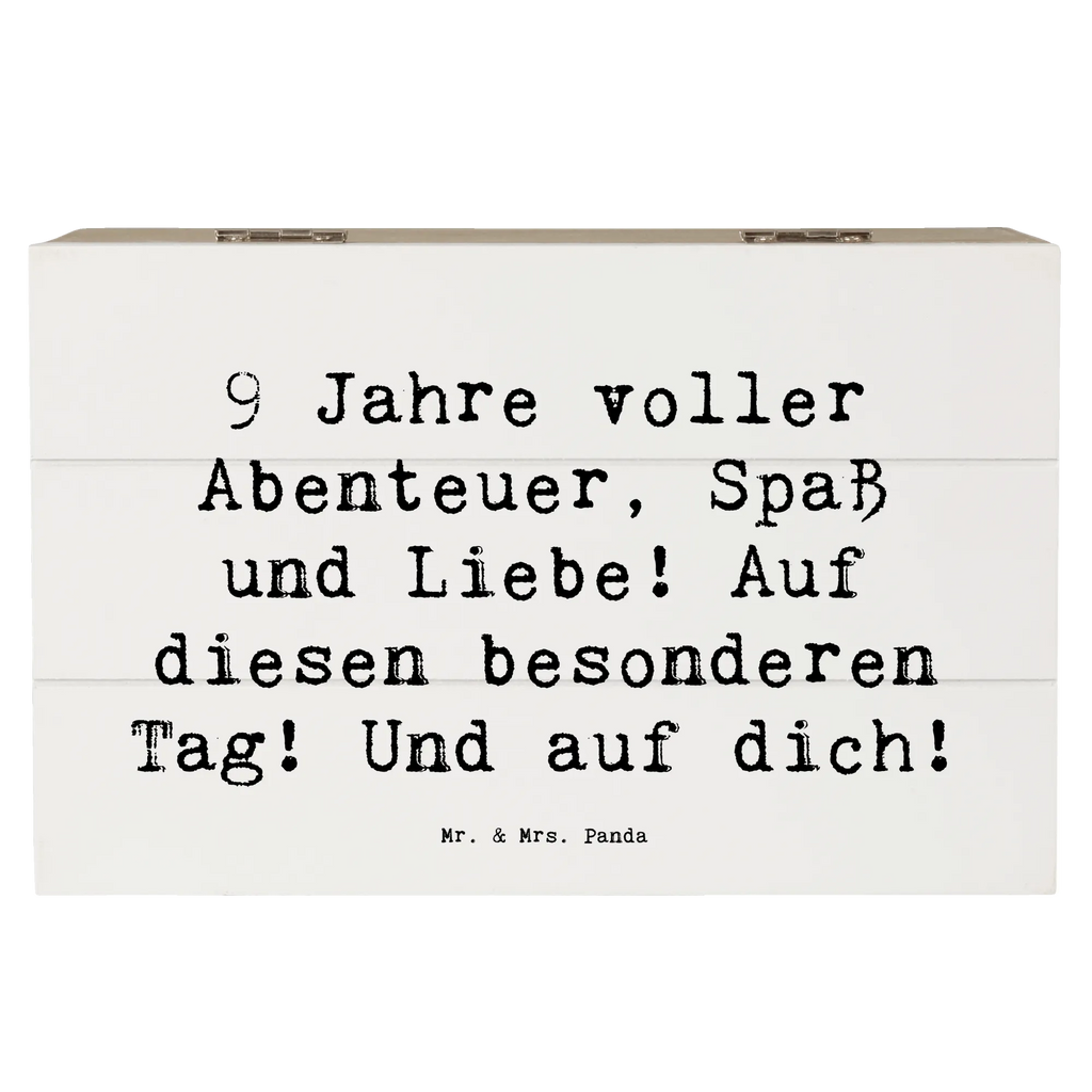 Holzkiste Spruch 9. Geburtstag Abenteuer Kiste, Truhe, Erinnerungskiste, Erinnerungsbox, Schatulle, Dekokiste, Holzkiste, Geschenkbox, XXL, Aufbewahrungsbox, Schatzkiste, Geschenkdose, Geburtstag, Geburtstagsgeschenk, Geschenk