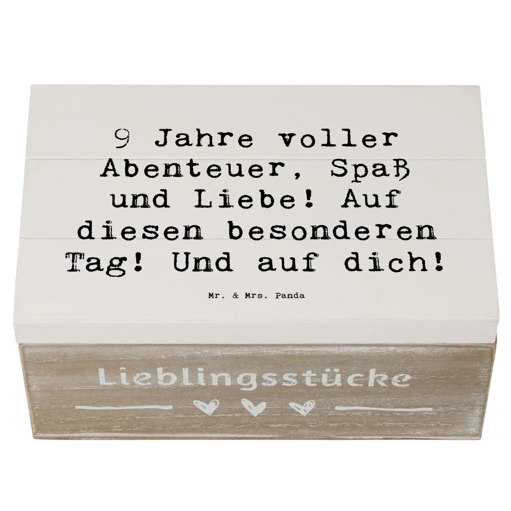 Holzkiste Spruch 9. Geburtstag Abenteuer Kiste, Truhe, Erinnerungskiste, Erinnerungsbox, Schatulle, Dekokiste, Holzkiste, Geschenkbox, XXL, Aufbewahrungsbox, Schatzkiste, Geschenkdose, Geburtstag, Geburtstagsgeschenk, Geschenk