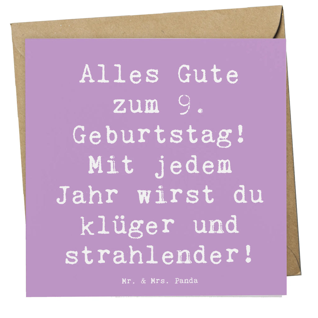 Deluxe Karte Spruch 9. Geburtstag Wünsche Hochwertige Klappkarte, Glückwunschkarte, Karte, Einladungskarte, Hochwertige Grußkarte, Klappkarte, Hochzeitskarte, Grußkarte, Geburtstagskarte, Geburtstag, Geburtstagsgeschenk, Geschenk