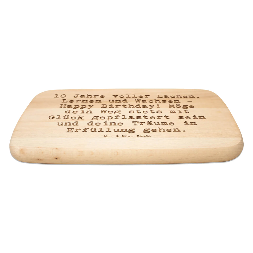 Śniadaniowa deska Przysłowie 10 Jahre voller Lachen, Lernen und Wachsen - Happy Birthday! Möge dein Weg stets mit Glück gepflastert sein und deine Träume in Erfüllung gehen. Urodziny, prezent urodzinowy, prezent