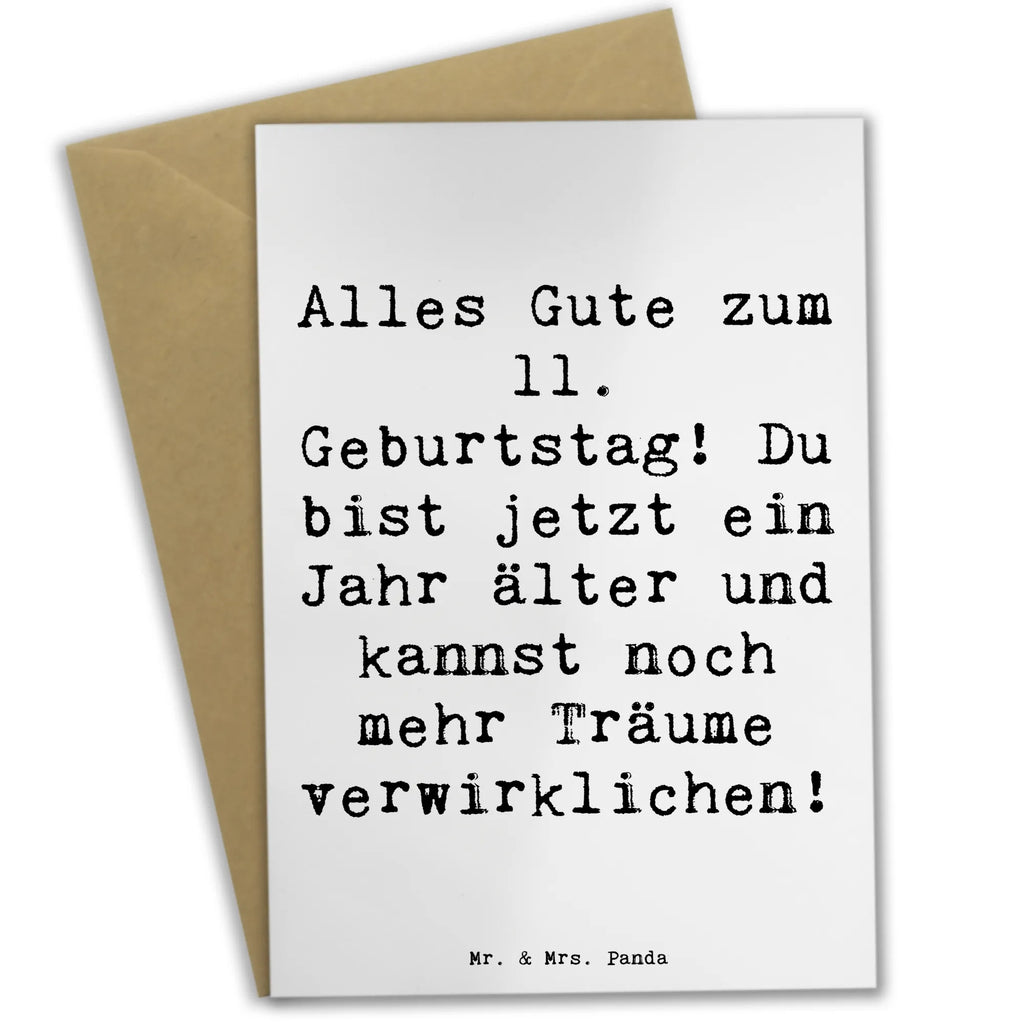 Grußkarte Spruch 11. Geburtstag Geburtstagskarte, Glückwunschkarte, Ansichtskarten, Grußkarte, Einladungskarte, Klappkarte, Karte, Hochzeitskarte, Geburtstag, Geburtstagsgeschenk, Geschenk