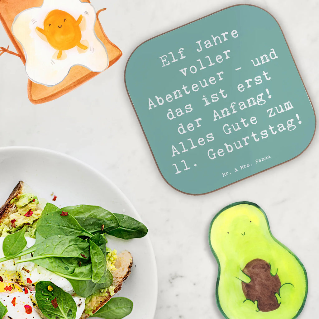 Square coaster Saying Elf Jahre voller Abenteuer - und das ist erst der Anfang! Alles Gute zum 11. Geburtstag! Untersetzer für Gläser, Untersetzer aus Holz, Untersetzer, Korkuntersetzer, Untersetzer Gläser, Glasuntersetzer, Bierdeckel, Untersetzer Design, Holzuntersetzer, Tassen Untersetzer, Getränkeuntersetzer, Untersetzer Holz, Geburtstag, Geburtstagsgeschenk, Geschenk