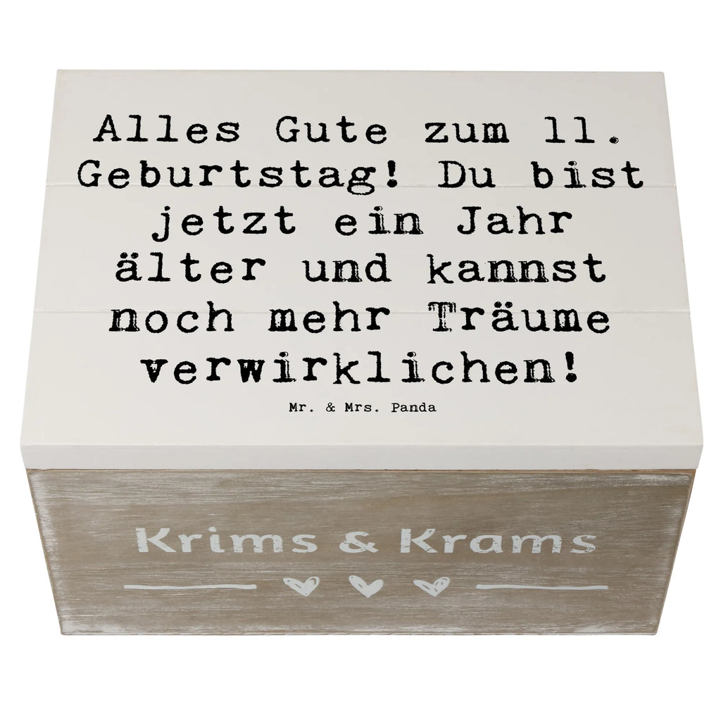 Holzkiste Spruch 11. Geburtstag Kiste, Truhe, Aufbewahrungsbox, Erinnerungskiste, Geschenkdose, Schatulle, Schatzkiste, Geschenkbox, XXL, Erinnerungsbox, Holzkiste, Dekokiste, Geburtstag, Geburtstagsgeschenk, Geschenk