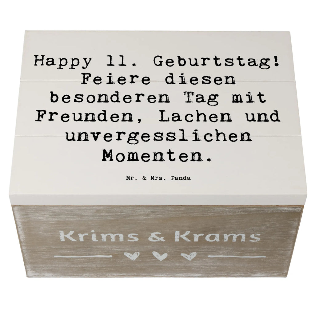 Holzkiste Spruch 11. Geburtstag Freude Geschenkbox, XXL, Schatzkiste, Kiste, Schatulle, Truhe, Erinnerungskiste, Aufbewahrungsbox, Geschenkdose, Holzkiste, Erinnerungsbox, Dekokiste, Geburtstag, Geburtstagsgeschenk, Geschenk