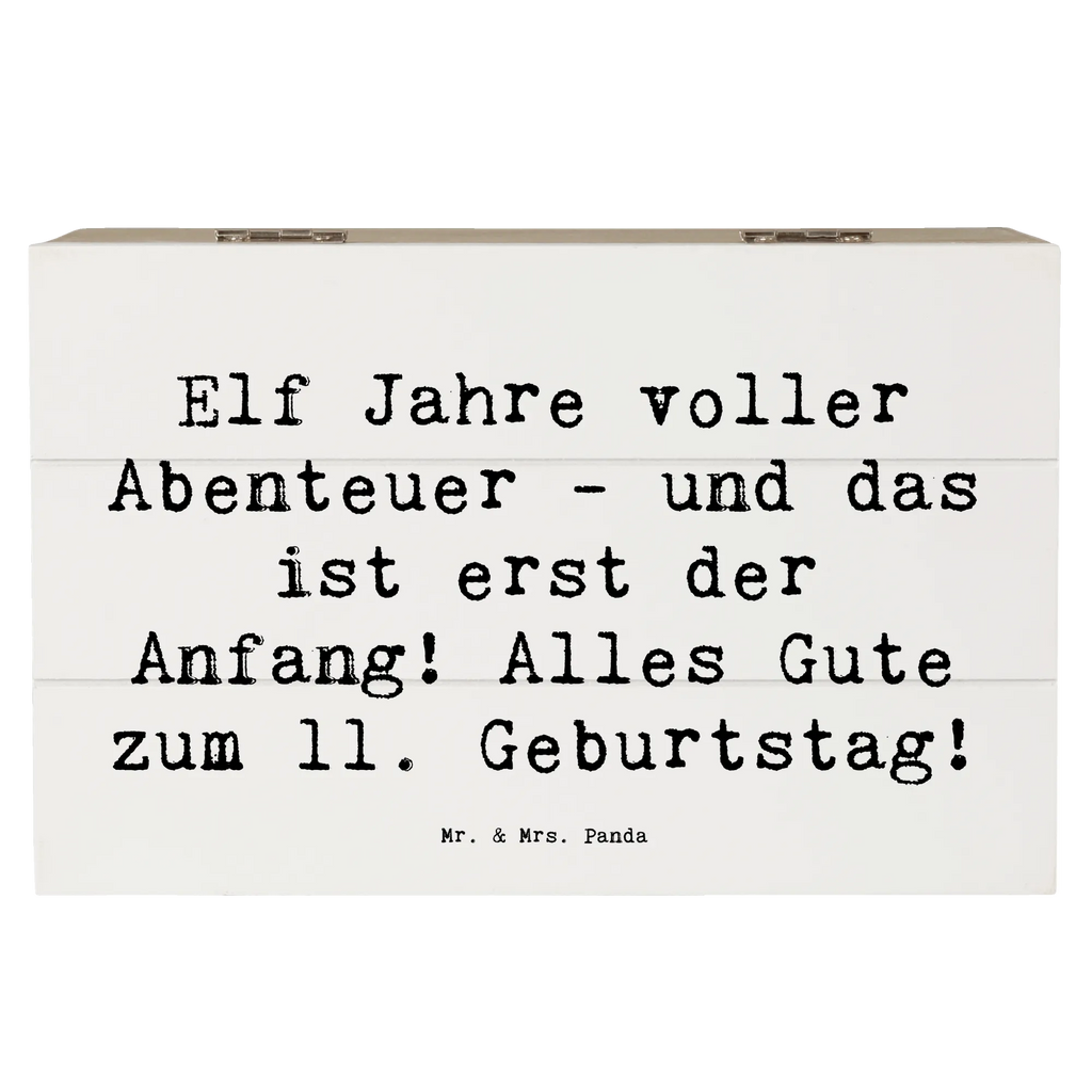 Holzkiste Spruch 11. Geburtstag Abenteuer Aufbewahrungsbox, Dekokiste, Erinnerungsbox, XXL, Geschenkdose, Holzkiste, Kiste, Schatulle, Erinnerungskiste, Geschenkbox, Truhe, Schatzkiste, Geburtstag, Geburtstagsgeschenk, Geschenk