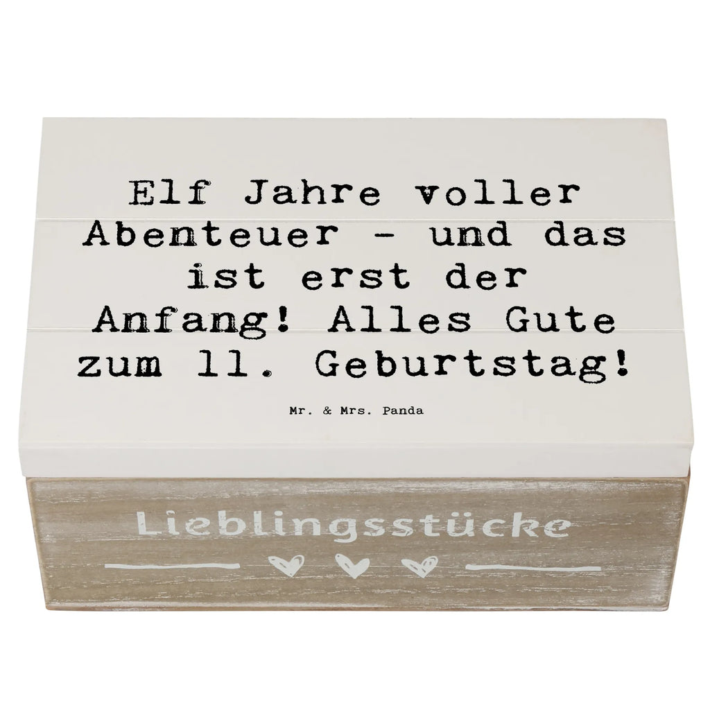 Holzkiste Spruch 11. Geburtstag Abenteuer Aufbewahrungsbox, Dekokiste, Erinnerungsbox, XXL, Geschenkdose, Holzkiste, Kiste, Schatulle, Erinnerungskiste, Geschenkbox, Truhe, Schatzkiste, Geburtstag, Geburtstagsgeschenk, Geschenk
