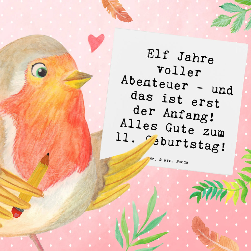 Deluxe Karte Spruch 11. Geburtstag Abenteuer Karte, Hochwertige Grußkarte, Einladungskarte, Hochwertige Klappkarte, Klappkarte, Grußkarte, Geburtstagskarte, Hochzeitskarte, Glückwunschkarte, Geburtstag, Geburtstagsgeschenk, Geschenk