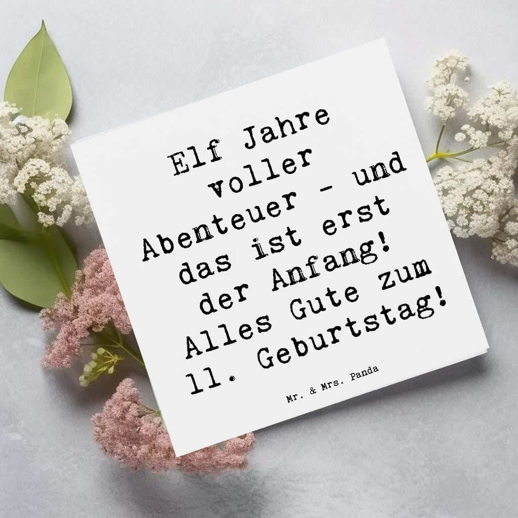 Deluxe Karte Spruch 11. Geburtstag Abenteuer Karte, Hochwertige Grußkarte, Einladungskarte, Hochwertige Klappkarte, Klappkarte, Grußkarte, Geburtstagskarte, Hochzeitskarte, Glückwunschkarte, Geburtstag, Geburtstagsgeschenk, Geschenk