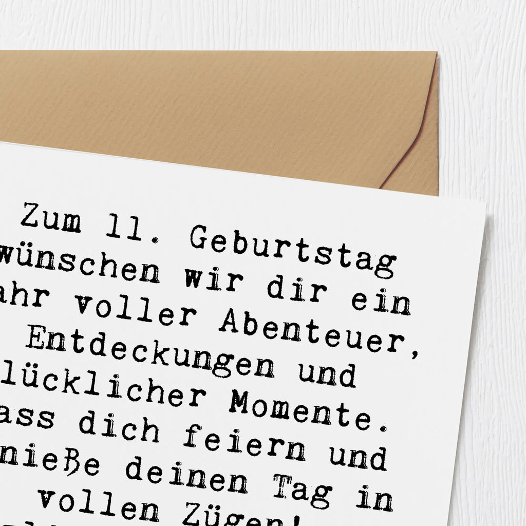 Deluxe Karte Spruch 11. Geburtstag Wunder Einladungskarte, Hochwertige Klappkarte, Karte, Geburtstagskarte, Klappkarte, Glückwunschkarte, Hochwertige Grußkarte, Grußkarte, Hochzeitskarte, Geburtstag, Geburtstagsgeschenk, Geschenk