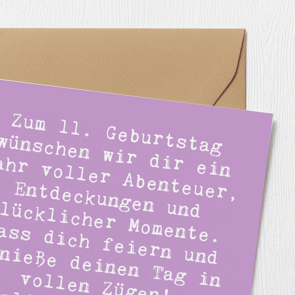 Deluxe Karte Spruch 11. Geburtstag Wunder Einladungskarte, Hochwertige Klappkarte, Karte, Geburtstagskarte, Klappkarte, Glückwunschkarte, Hochwertige Grußkarte, Grußkarte, Hochzeitskarte, Geburtstag, Geburtstagsgeschenk, Geschenk