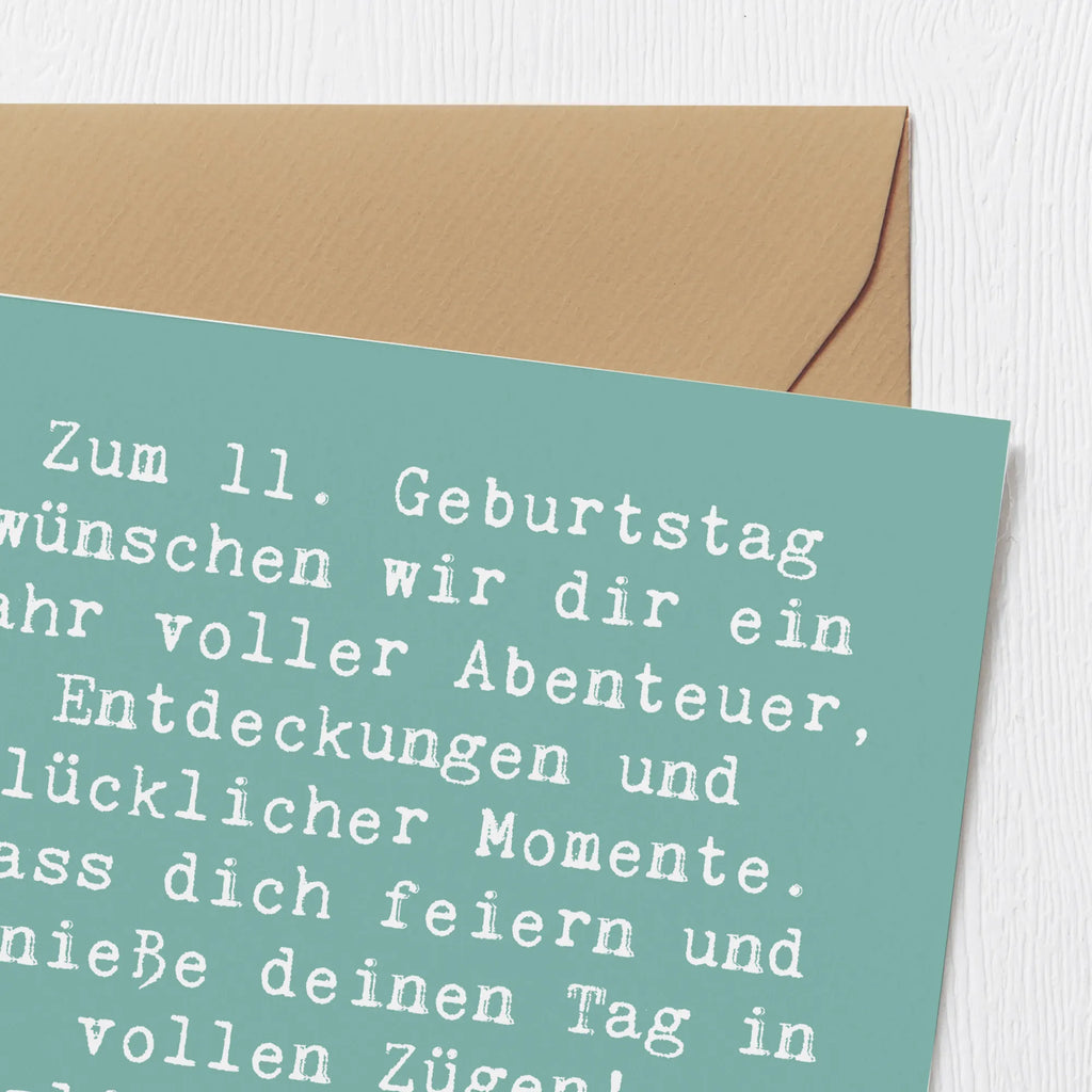 Deluxe Karte Spruch 11. Geburtstag Wunder Einladungskarte, Hochwertige Klappkarte, Karte, Geburtstagskarte, Klappkarte, Glückwunschkarte, Hochwertige Grußkarte, Grußkarte, Hochzeitskarte, Geburtstag, Geburtstagsgeschenk, Geschenk