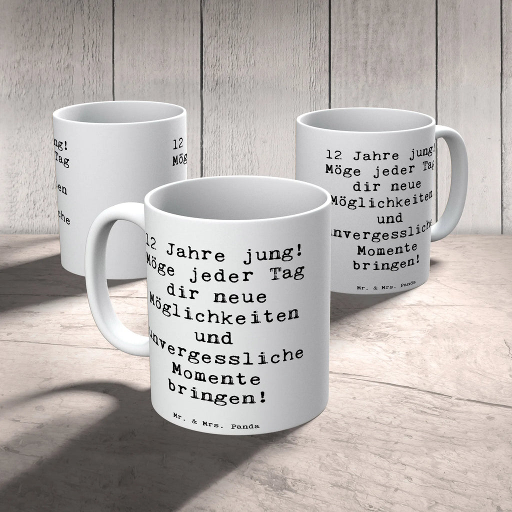Mug Saying 12 Jahre jung! Möge jeder Tag dir neue Möglichkeiten und unvergessliche Momente bringen! Teetasse, Tasse, Kaffeetasse, Tasse mit Motiven, Porzellantasse, Bürotasse, Keramiktasse, Tasse mit Zitaten, Geschenktasse, Geburtstag, Geburtstagsgeschenk, Geschenk