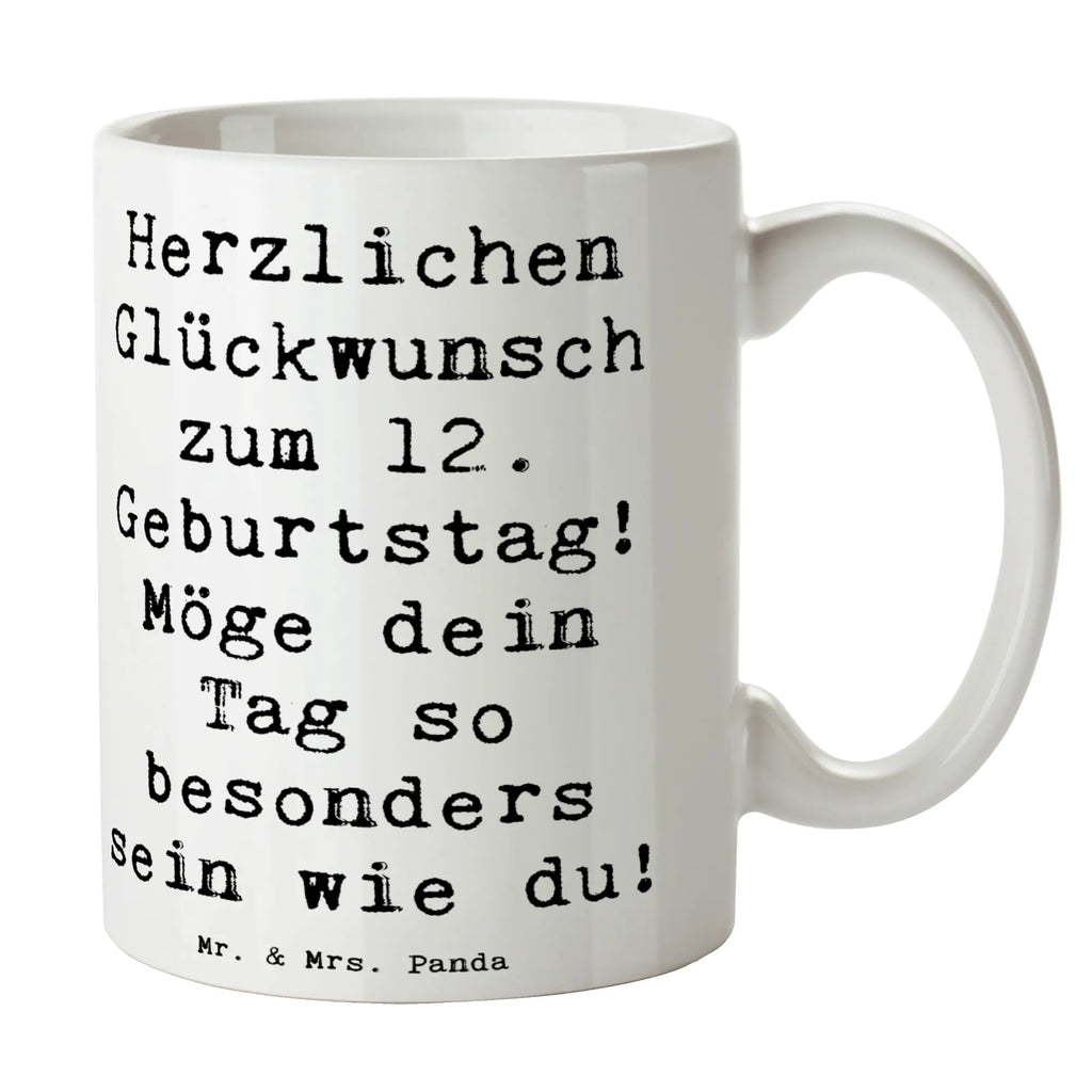 Tasse Spruch 12. Geburtstag Kaffeetasse, Tasse mit Zitaten, Tasse, Tasse mit Motiven, Porzellantasse, Teetasse, Bürotasse, Keramiktasse, Geschenktasse, Geburtstag, Geburtstagsgeschenk, Geschenk