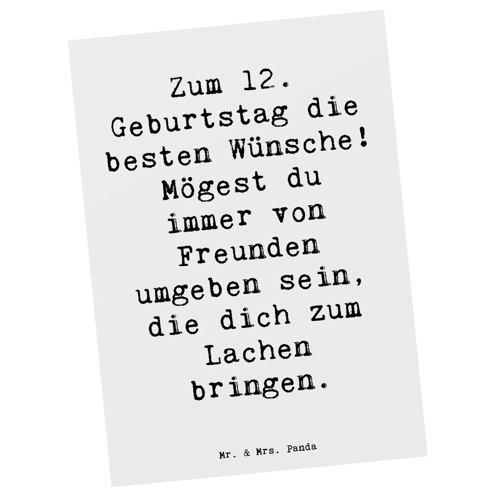 Postcard Saying Zum 12. Geburtstag die besten Wünsche! Mögest du immer von Freunden umgeben sein, die dich zum Lachen bringen. Ansichtskarten, Geburtstagskarte, Karte, Dankeskarte, Einladungskarte, Postkarte, Einladung, Grußkarte, Einladungskarten Geburtstag, Geschenkkarte, Einladung Geburtstag, Ansichtskarte, Geburtstag, Geburtstagsgeschenk, Geschenk