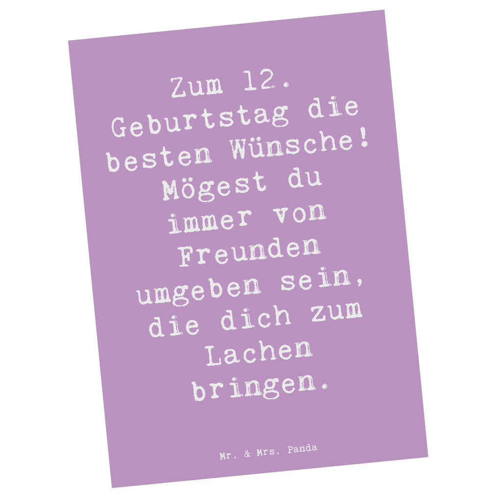 Postcard Saying Zum 12. Geburtstag die besten Wünsche! Mögest du immer von Freunden umgeben sein, die dich zum Lachen bringen. Ansichtskarten, Geburtstagskarte, Karte, Dankeskarte, Einladungskarte, Postkarte, Einladung, Grußkarte, Einladungskarten Geburtstag, Geschenkkarte, Einladung Geburtstag, Ansichtskarte, Geburtstag, Geburtstagsgeschenk, Geschenk