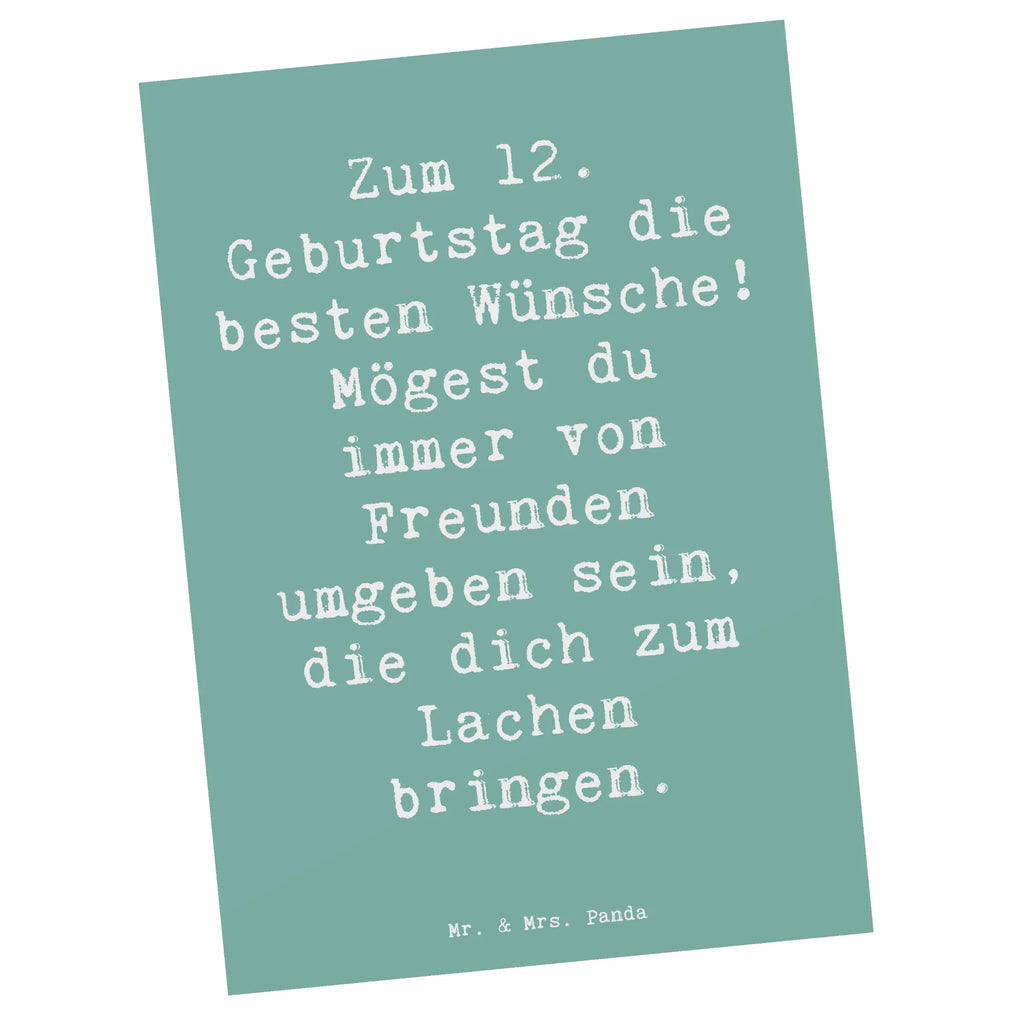 Postcard Saying Zum 12. Geburtstag die besten Wünsche! Mögest du immer von Freunden umgeben sein, die dich zum Lachen bringen. Ansichtskarten, Geburtstagskarte, Karte, Dankeskarte, Einladungskarte, Postkarte, Einladung, Grußkarte, Einladungskarten Geburtstag, Geschenkkarte, Einladung Geburtstag, Ansichtskarte, Geburtstag, Geburtstagsgeschenk, Geschenk