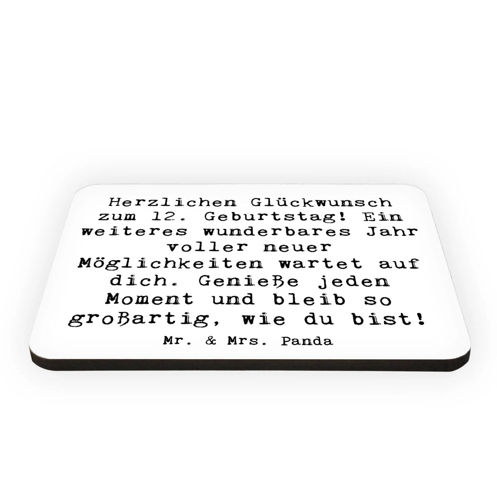 Magnet Saying Herzlichen Glückwunsch zum 12. Geburtstag! Ein weiteres wunderbares Jahr voller neuer Möglichkeiten wartet auf dich. Genieße jeden Moment und bleib so großartig, wie du bist! Kühlschrank Dekoration, Motivmagnete, Pinnwandmagnet, Whiteboard Magnet, Dekomagnet, Kühlschrankmagnet, Notiz Magnet, Souvenir Magnet, Geburtstag, Geburtstagsgeschenk, Geschenk