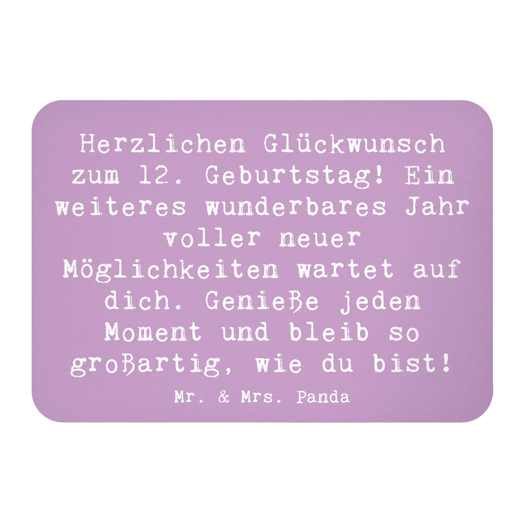 Magnet Saying Herzlichen Glückwunsch zum 12. Geburtstag! Ein weiteres wunderbares Jahr voller neuer Möglichkeiten wartet auf dich. Genieße jeden Moment und bleib so großartig, wie du bist! Kühlschrank Dekoration, Motivmagnete, Pinnwandmagnet, Whiteboard Magnet, Dekomagnet, Kühlschrankmagnet, Notiz Magnet, Souvenir Magnet, Geburtstag, Geburtstagsgeschenk, Geschenk