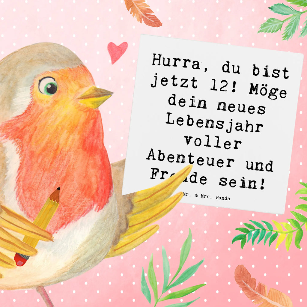 Deluxe Card Saying Hurra, du bist jetzt 12! Möge dein neues Lebensjahr voller Abenteuer und Freude sein! Hochzeitskarte, Hochwertige Grußkarte, Einladungskarte, Karte, Grußkarte, Glückwunschkarte, Geburtstagskarte, Hochwertige Klappkarte, Klappkarte, Geburtstag, Geburtstagsgeschenk, Geschenk