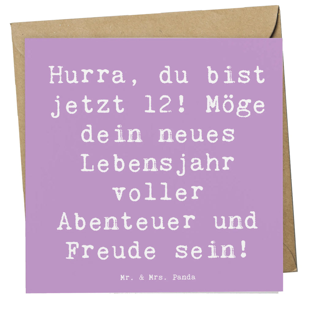 Deluxe Card Saying Hurra, du bist jetzt 12! Möge dein neues Lebensjahr voller Abenteuer und Freude sein! Hochzeitskarte, Hochwertige Grußkarte, Einladungskarte, Karte, Grußkarte, Glückwunschkarte, Geburtstagskarte, Hochwertige Klappkarte, Klappkarte, Geburtstag, Geburtstagsgeschenk, Geschenk