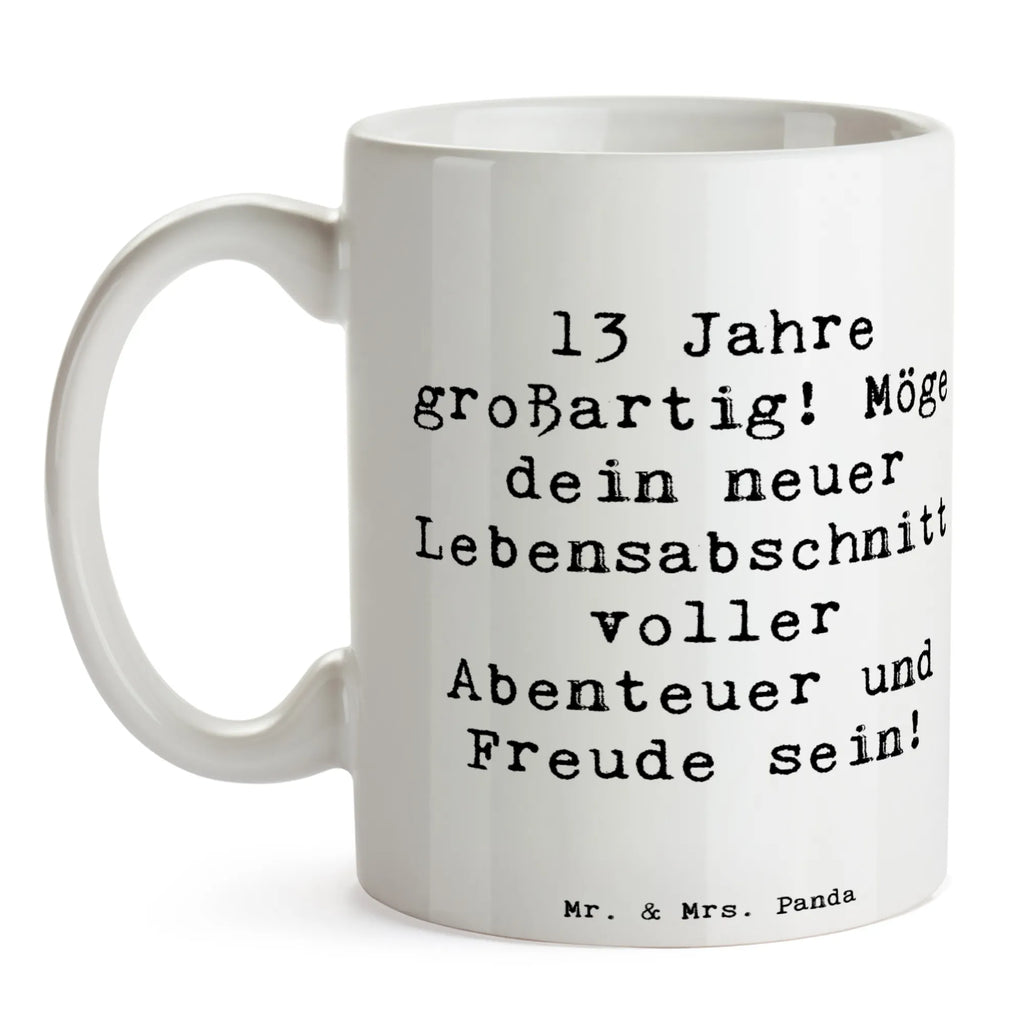 Tasse Spruch 13. Geburtstag Freude Tasse, Porzellantasse, Geschenktasse, Keramiktasse, Tasse mit Motiven, Kaffeetasse, Bürotasse, Teetasse, Tasse mit Zitaten, Geburtstag, Geburtstagsgeschenk, Geschenk