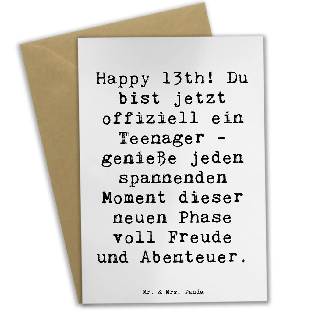 Greetings card Saying Happy 13th! Du bist jetzt offiziell ein Teenager - genieße jeden spannenden Moment dieser neuen Phase voll Freude und Abenteuer. Hochzeitskarte, Geburtstagskarte, Karte, Einladungskarte, Klappkarte, Ansichtskarten, Grußkarte, Glückwunschkarte, Geburtstag, Geburtstagsgeschenk, Geschenk