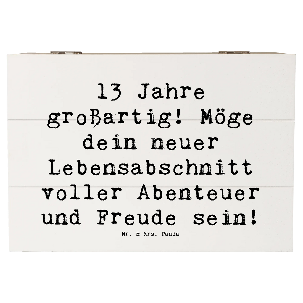 Holzkiste Spruch 13. Geburtstag Freude Truhe, Kiste, Schatulle, Schatzkiste, Aufbewahrungsbox, Holzkiste, Dekokiste, Geschenkbox, Erinnerungskiste, Geschenkdose, XXL, Erinnerungsbox, Geburtstag, Geburtstagsgeschenk, Geschenk