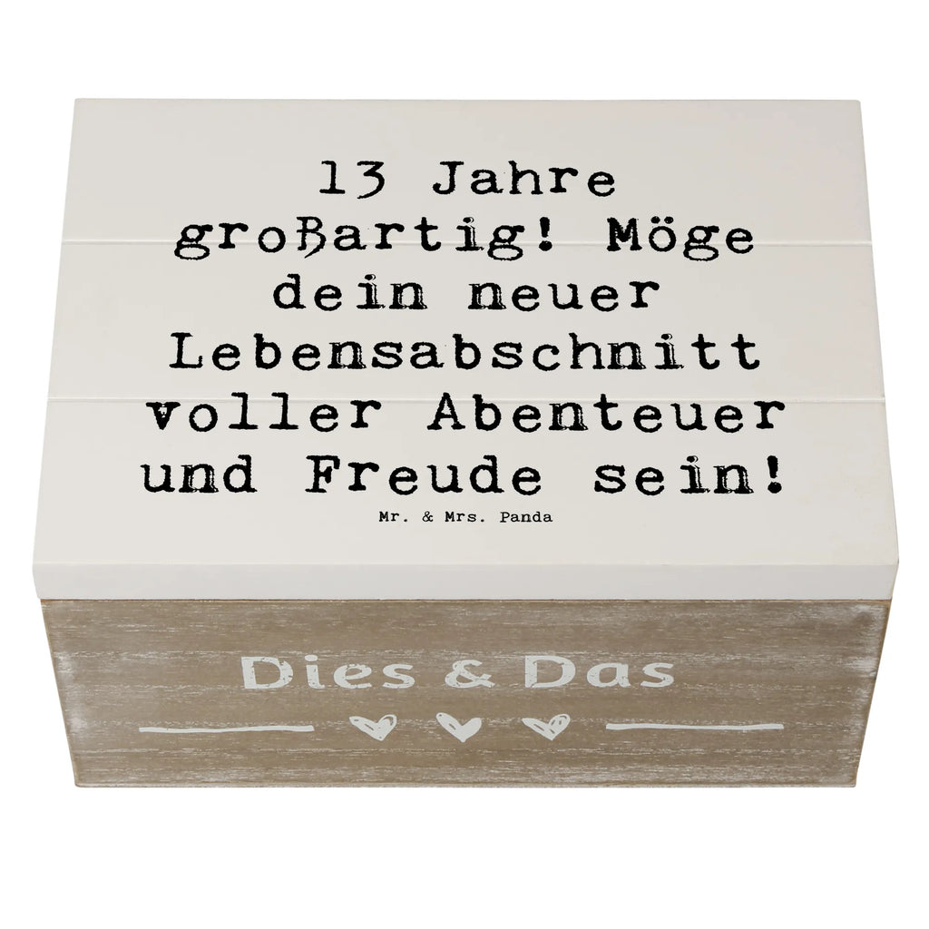 Holzkiste Spruch 13. Geburtstag Freude Truhe, Kiste, Schatulle, Schatzkiste, Aufbewahrungsbox, Holzkiste, Dekokiste, Geschenkbox, Erinnerungskiste, Geschenkdose, XXL, Erinnerungsbox, Geburtstag, Geburtstagsgeschenk, Geschenk