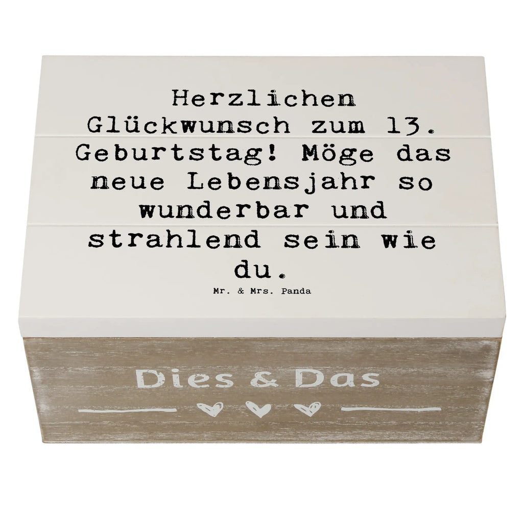Holzkiste Spruch 13. Geburtstag Erinnerungsbox, Geschenkbox, Geschenkdose, Aufbewahrungsbox, XXL, Schatzkiste, Dekokiste, Holzkiste, Truhe, Erinnerungskiste, Schatulle, Kiste, Geburtstag, Geburtstagsgeschenk, Geschenk