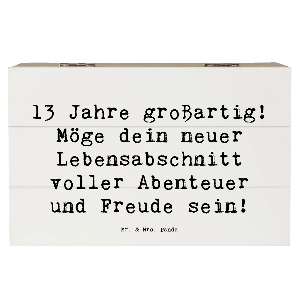 Holzkiste Spruch 13. Geburtstag Freude Truhe, Kiste, Schatulle, Schatzkiste, Aufbewahrungsbox, Holzkiste, Dekokiste, Geschenkbox, Erinnerungskiste, Geschenkdose, XXL, Erinnerungsbox, Geburtstag, Geburtstagsgeschenk, Geschenk