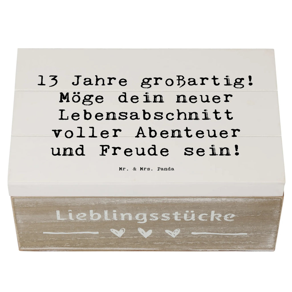 Holzkiste Spruch 13. Geburtstag Freude Truhe, Kiste, Schatulle, Schatzkiste, Aufbewahrungsbox, Holzkiste, Dekokiste, Geschenkbox, Erinnerungskiste, Geschenkdose, XXL, Erinnerungsbox, Geburtstag, Geburtstagsgeschenk, Geschenk