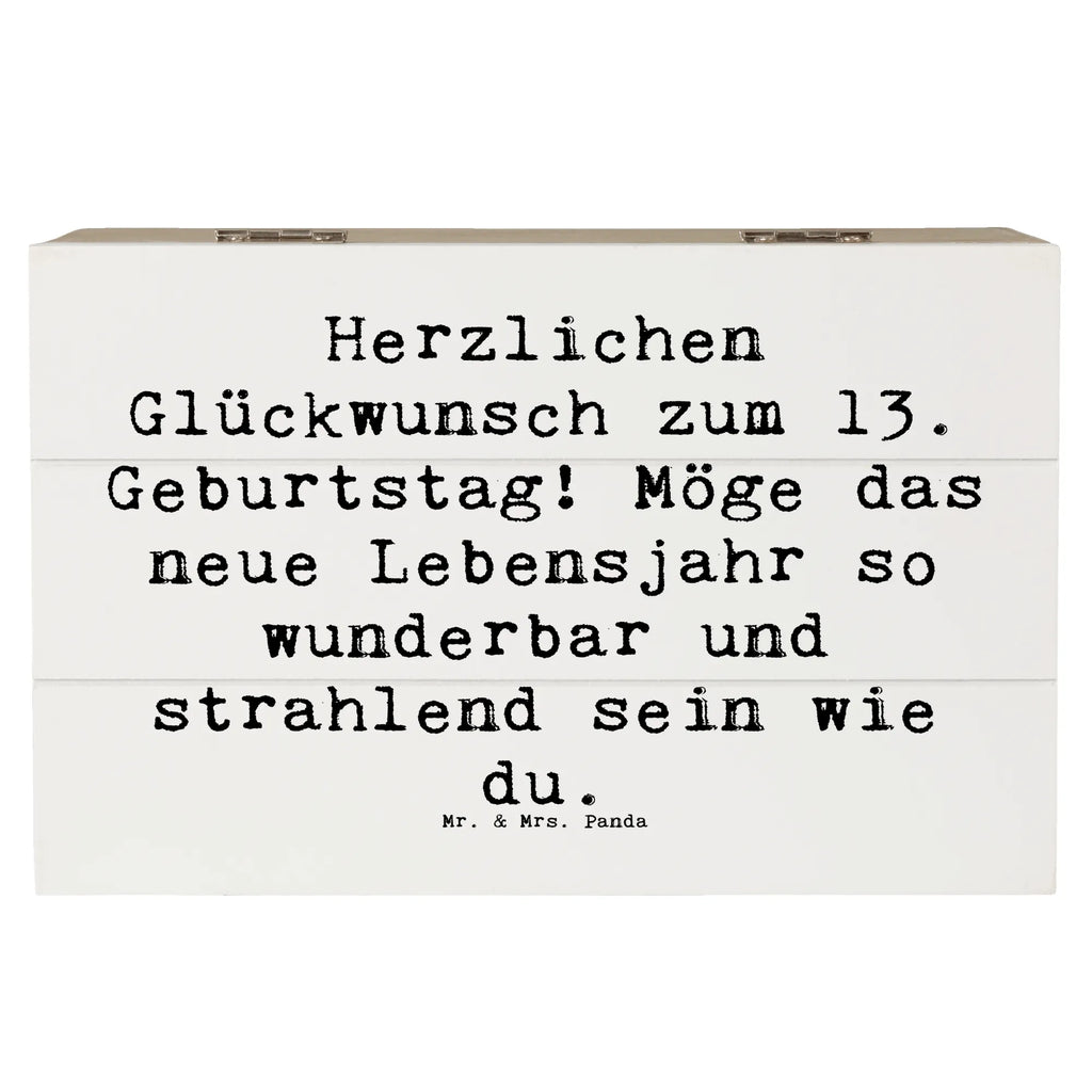 Holzkiste Spruch 13. Geburtstag Erinnerungsbox, Geschenkbox, Geschenkdose, Aufbewahrungsbox, XXL, Schatzkiste, Dekokiste, Holzkiste, Truhe, Erinnerungskiste, Schatulle, Kiste, Geburtstag, Geburtstagsgeschenk, Geschenk