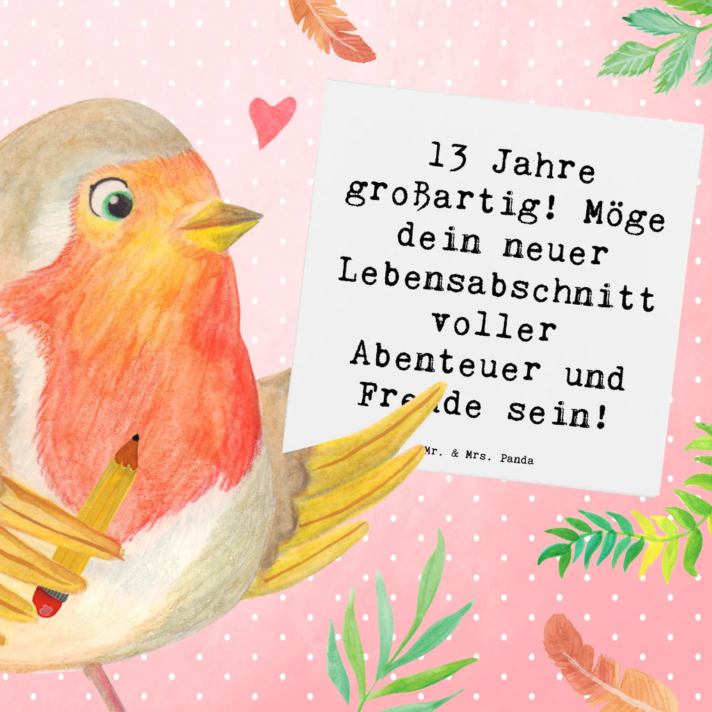 Deluxe Karte Spruch 13. Geburtstag Freude Glückwunschkarte, Hochwertige Klappkarte, Geburtstagskarte, Einladungskarte, Hochzeitskarte, Klappkarte, Grußkarte, Karte, Hochwertige Grußkarte, Geburtstag, Geburtstagsgeschenk, Geschenk