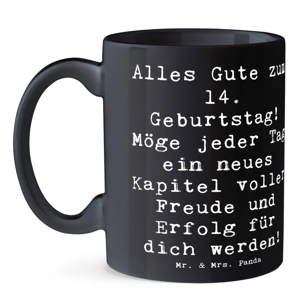 Mug Saying Alles Gute zum 14. Geburtstag! Möge jeder Tag ein neues Kapitel voller Freude und Erfolg für dich werden! Tasse mit Zitaten, Tasse mit Motiven, Tasse, Geschenktasse, Bürotasse, Porzellantasse, Keramiktasse, Teetasse, Kaffeetasse, Geburtstag, Geburtstagsgeschenk, Geschenk