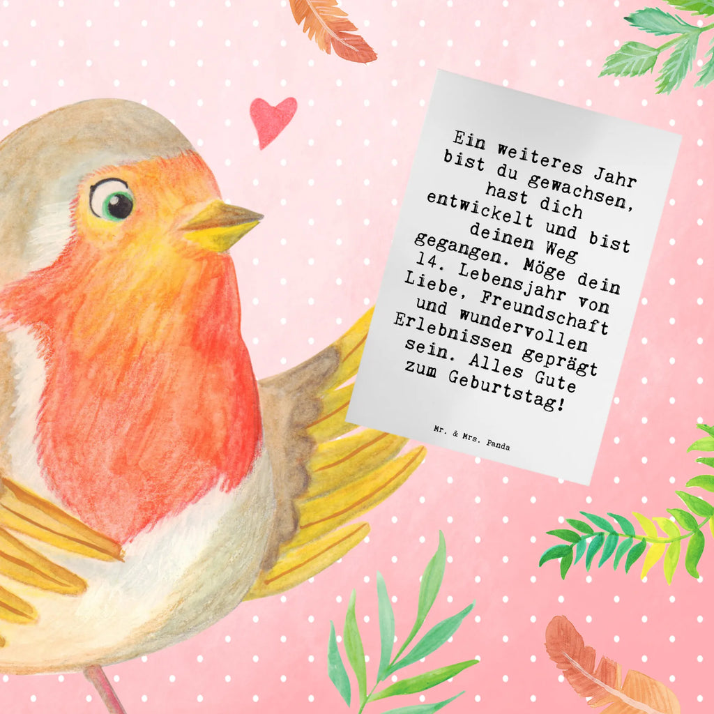 Grußkarte Spruch 14. Geburtstag Klappkarte, Ansichtskarten, Glückwunschkarte, Karte, Hochzeitskarte, Einladungskarte, Grußkarte, Geburtstagskarte, Geburtstag, Geburtstagsgeschenk, Geschenk