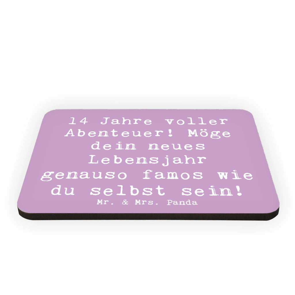 Magnet Saying 14 Jahre voller Abenteuer! Möge dein neues Lebensjahr genauso famos wie du selbst sein! Notiz Magnet, Kühlschrank Dekoration, Pinnwandmagnet, Dekomagnet, Whiteboard Magnet, Kühlschrankmagnet, Souvenir Magnet, Motivmagnete, Geburtstag, Geburtstagsgeschenk, Geschenk