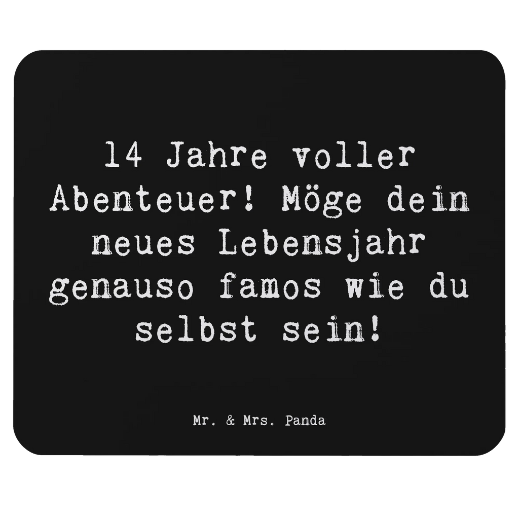 Mauspad Spruch 14. Geburtstag Abenteuer Mausunterlage, Arbeitszimmer, Mauspad Büro, Büroausstattung, Computer zubehör, PC Zubehör, Einzigartiges Mauspad, Designer Mauspad, Mousepad, Mauspad, Geburtstag, Geburtstagsgeschenk, Geschenk
