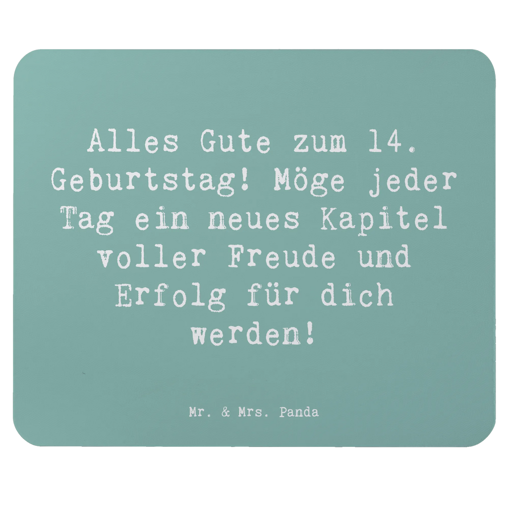 Mouse mat Saying Alles Gute zum 14. Geburtstag! Möge jeder Tag ein neues Kapitel voller Freude und Erfolg für dich werden! PC Zubehör, Mauspad Büro, Mausunterlage, Mauspad, Einzigartiges Mauspad, Arbeitszimmer, Büroausstattung, Designer Mauspad, Mousepad, Computer zubehör, Geburtstag, Geburtstagsgeschenk, Geschenk