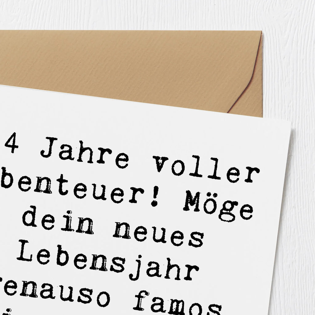 Deluxe Karte Spruch 14. Geburtstag Abenteuer Glückwunschkarte, Hochwertige Klappkarte, Hochwertige Grußkarte, Klappkarte, Geburtstagskarte, Hochzeitskarte, Karte, Einladungskarte, Grußkarte, Geburtstag, Geburtstagsgeschenk, Geschenk
