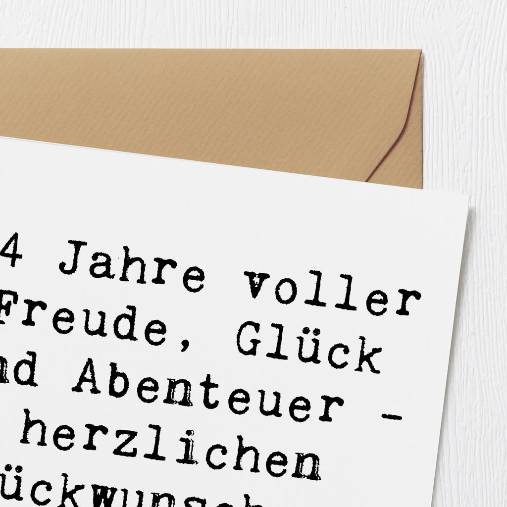 Deluxe Card Saying 14 Jahre voller Freude, Glück und Abenteuer - herzlichen Glückwunsch zum Geburtstag! Einladungskarte, Karte, Geburtstagskarte, Hochwertige Klappkarte, Klappkarte, Hochwertige Grußkarte, Grußkarte, Glückwunschkarte, Hochzeitskarte, Geburtstag, Geburtstagsgeschenk, Geschenk