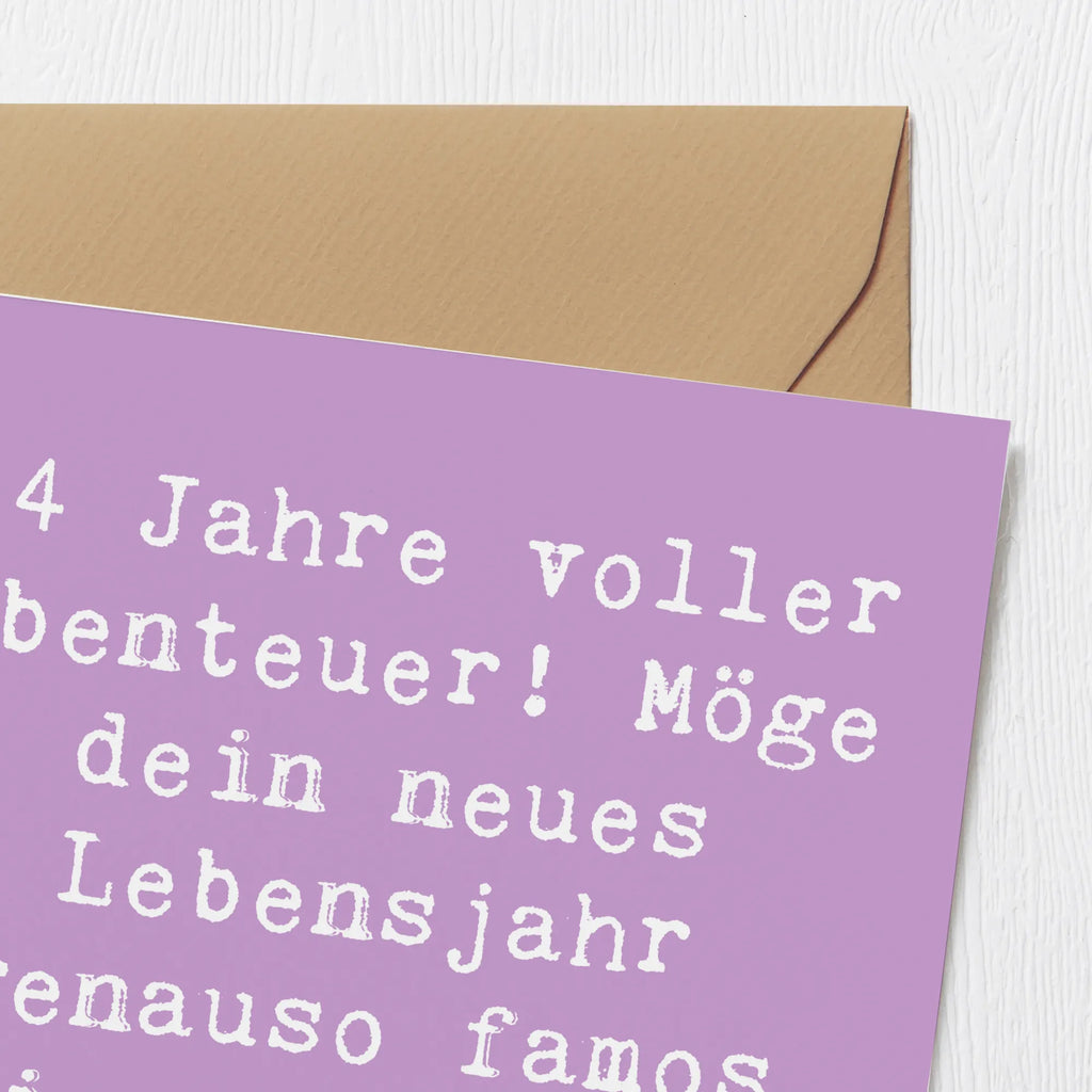 Deluxe Karte Spruch 14. Geburtstag Abenteuer Glückwunschkarte, Hochwertige Klappkarte, Hochwertige Grußkarte, Klappkarte, Geburtstagskarte, Hochzeitskarte, Karte, Einladungskarte, Grußkarte, Geburtstag, Geburtstagsgeschenk, Geschenk