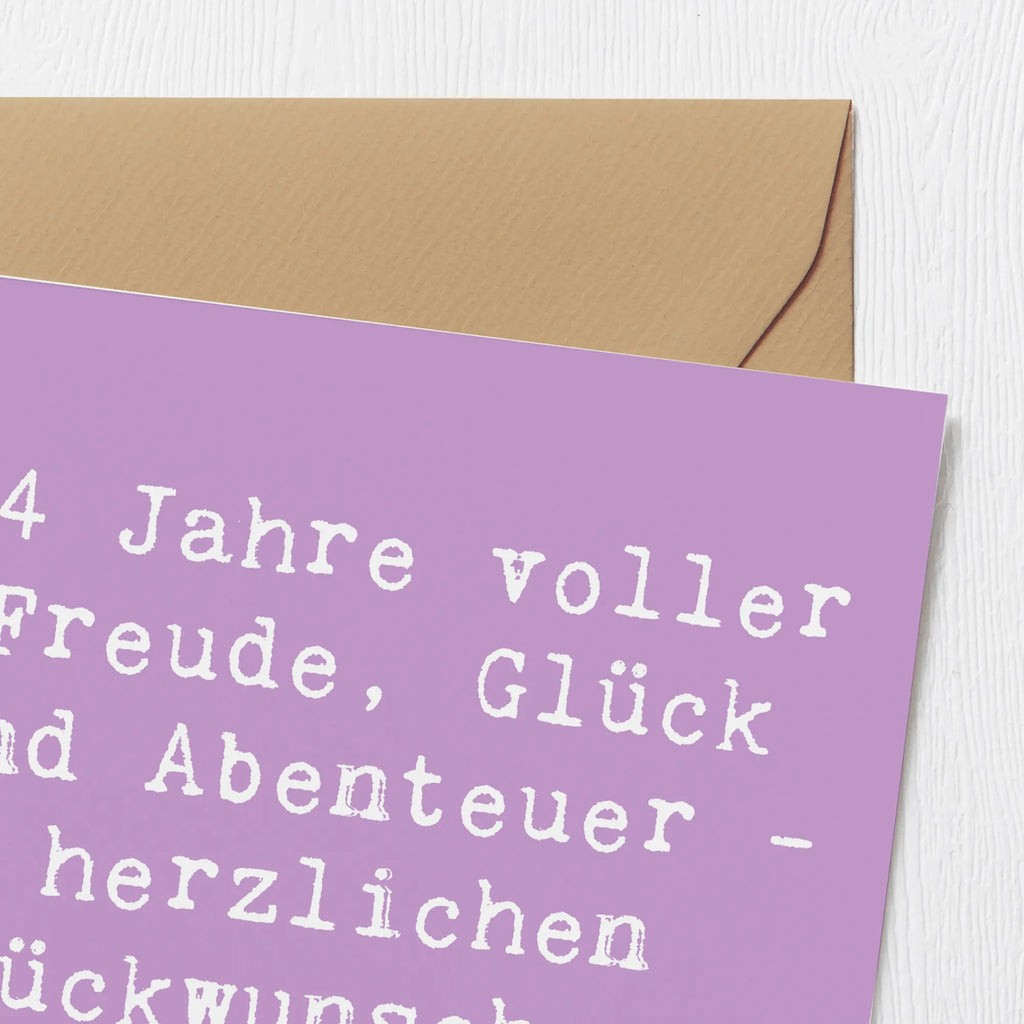 Deluxe Card Saying 14 Jahre voller Freude, Glück und Abenteuer - herzlichen Glückwunsch zum Geburtstag! Einladungskarte, Karte, Geburtstagskarte, Hochwertige Klappkarte, Klappkarte, Hochwertige Grußkarte, Grußkarte, Glückwunschkarte, Hochzeitskarte, Geburtstag, Geburtstagsgeschenk, Geschenk