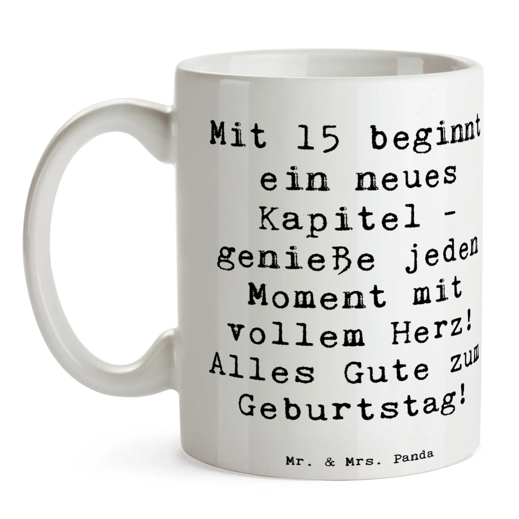 Tasse 15. Geburtstag Porzellantasse, Tasse mit Motiven, Keramiktasse, Geschenktasse, Kaffeetasse, Tasse, Tasse mit Zitaten, Bürotasse, Teetasse, Geburtstag, Geburtstagsgeschenk, Geschenk