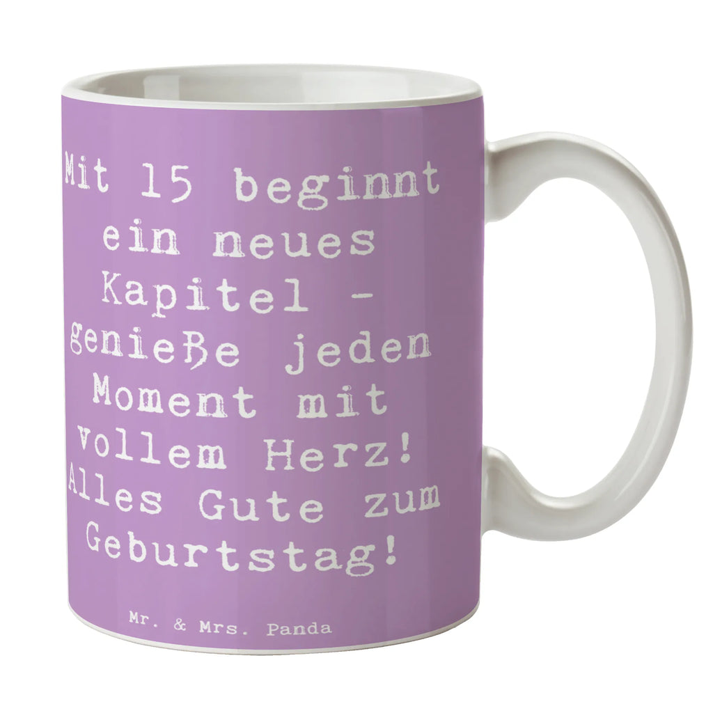 Tasse 15. Geburtstag Porzellantasse, Tasse mit Motiven, Keramiktasse, Geschenktasse, Kaffeetasse, Tasse, Tasse mit Zitaten, Bürotasse, Teetasse, Geburtstag, Geburtstagsgeschenk, Geschenk